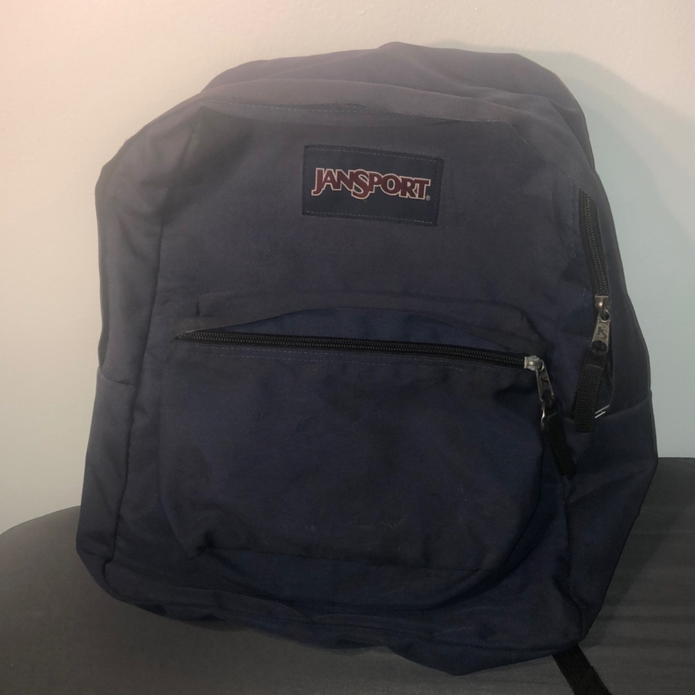 Navy blue jansport bookbag